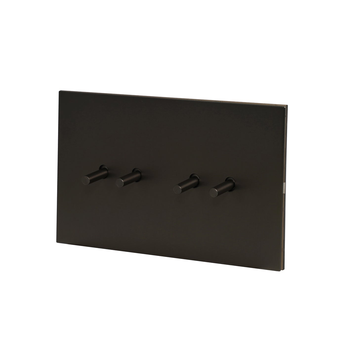 4 Gang 2 Way Switch (148) – Plain Toggle – Stainless Steel / Copper