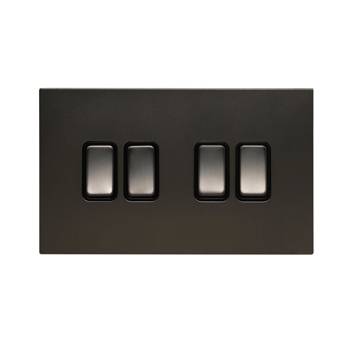 4 Gang 2 Way Switch (148) – Rocker Button – Stainless Steel