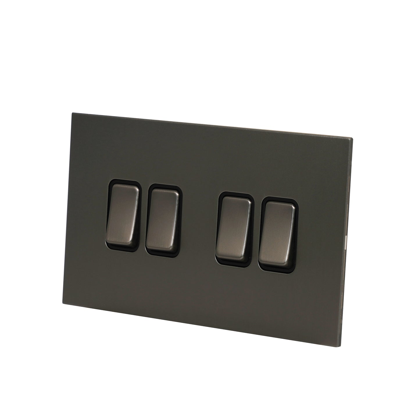 4 Gang 2 Way Switch (148) – Rocker Button – Stainless Steel