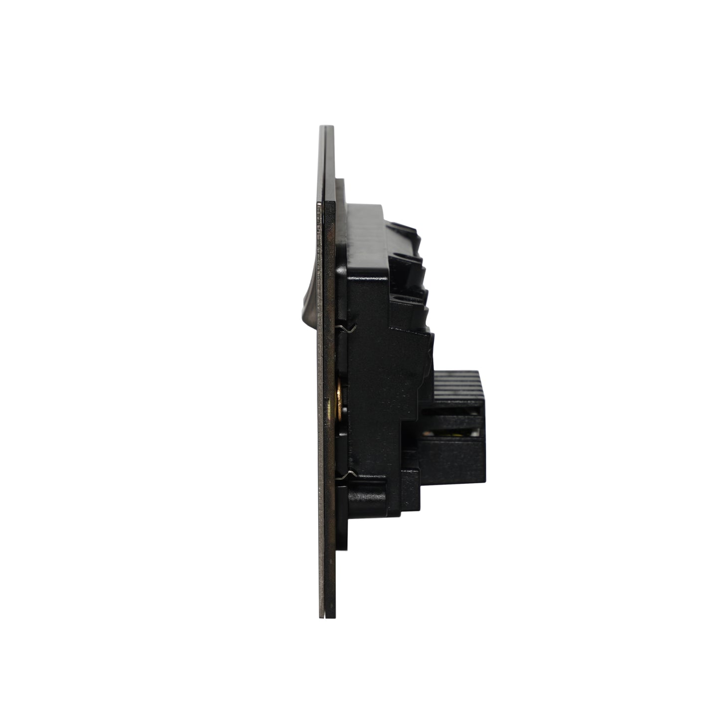Double MF Socket 13A – On/Off + USB + Type-C – Stainless Steel