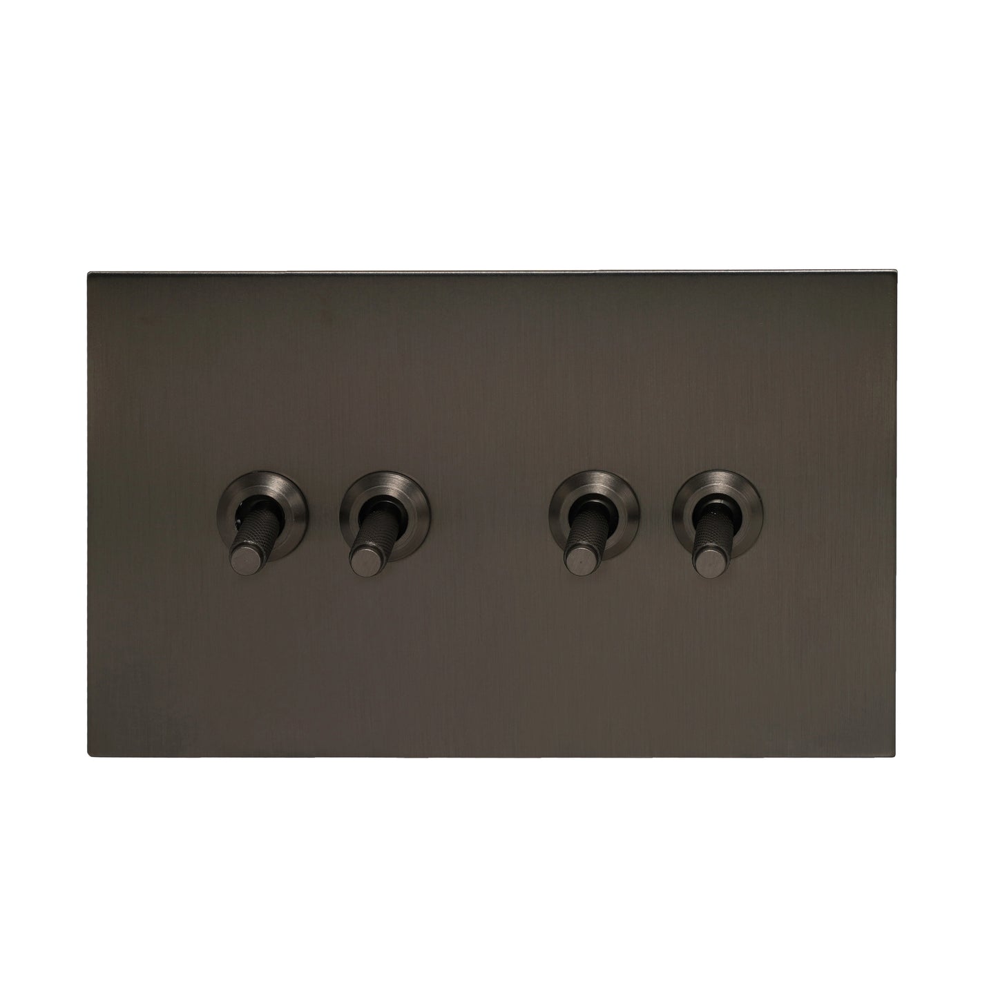 4 Gang 2 Way Switch (148) – Knurled Toggle – Stainless Steel / Copper