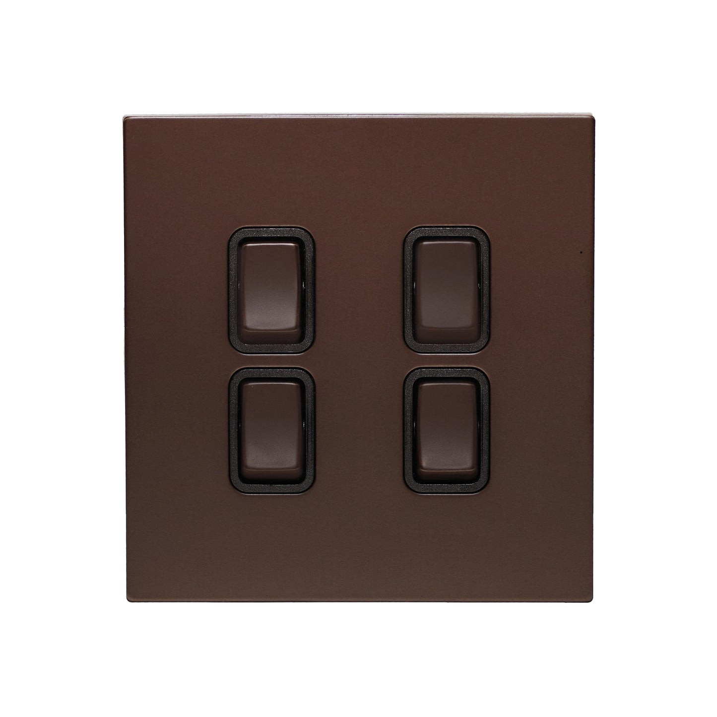 4 Gang 2 Way Switch (86) – Rocker Button – Stainless Steel