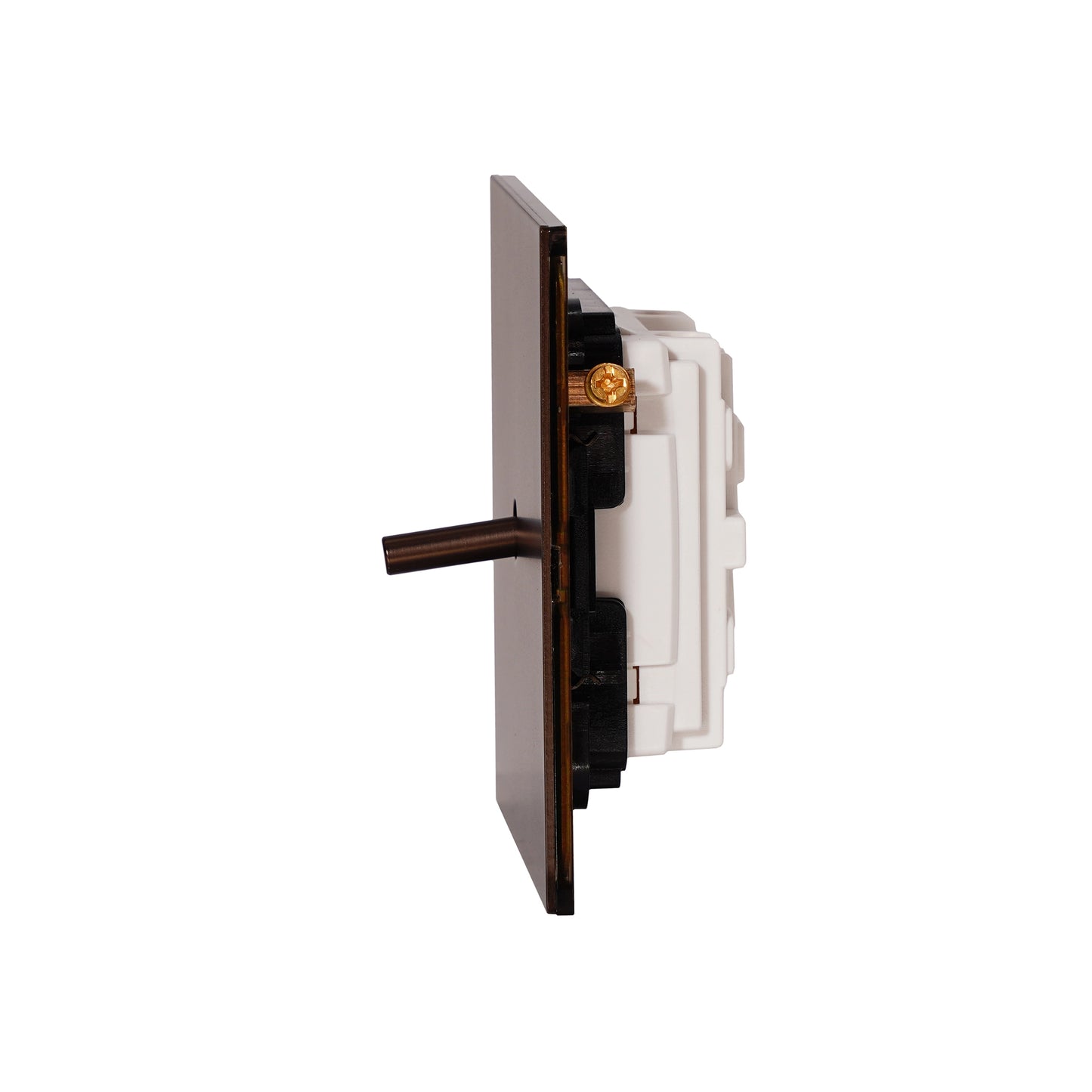 1 Gang Intermediate Switch – Plain Toggle – Stainless Steel / Copper