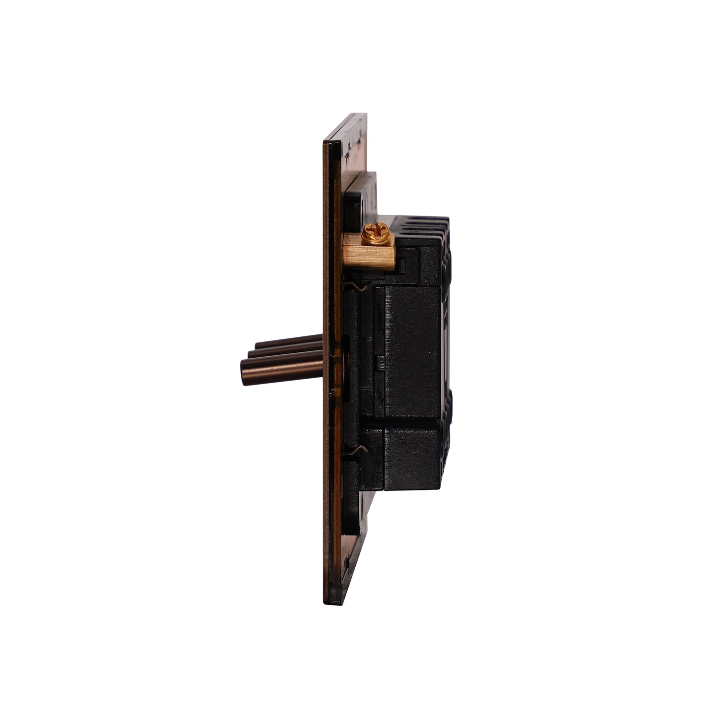 3 Gang 2 Way Switch – Plain Toggle – Stainless Steel / Copper