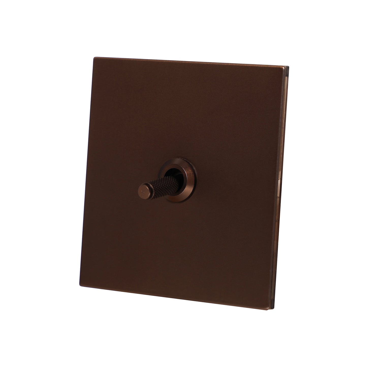 1 Gang 2 Way Switch – Knurled Toggle – Stainless Steel / Copper