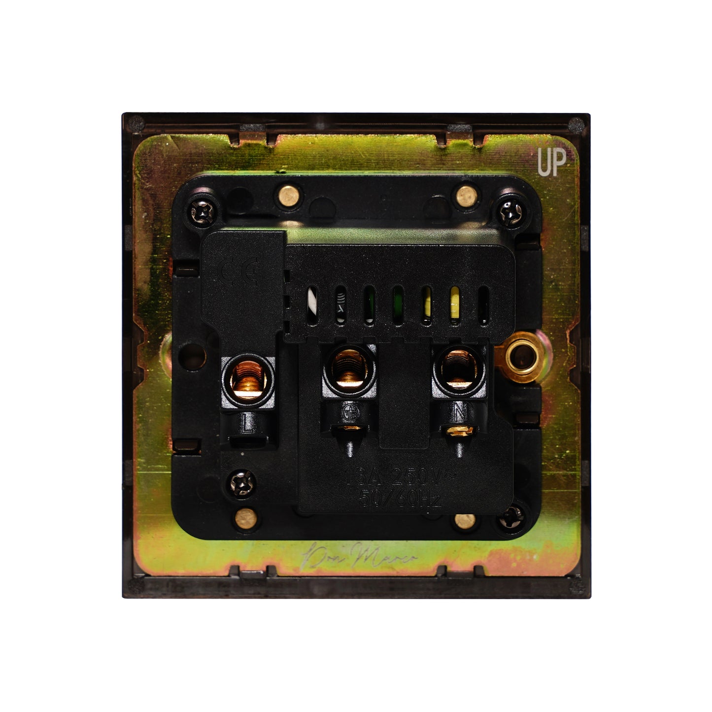 Single MF Socket 13A – On/Off + USB + Type-C – Stainless Steel