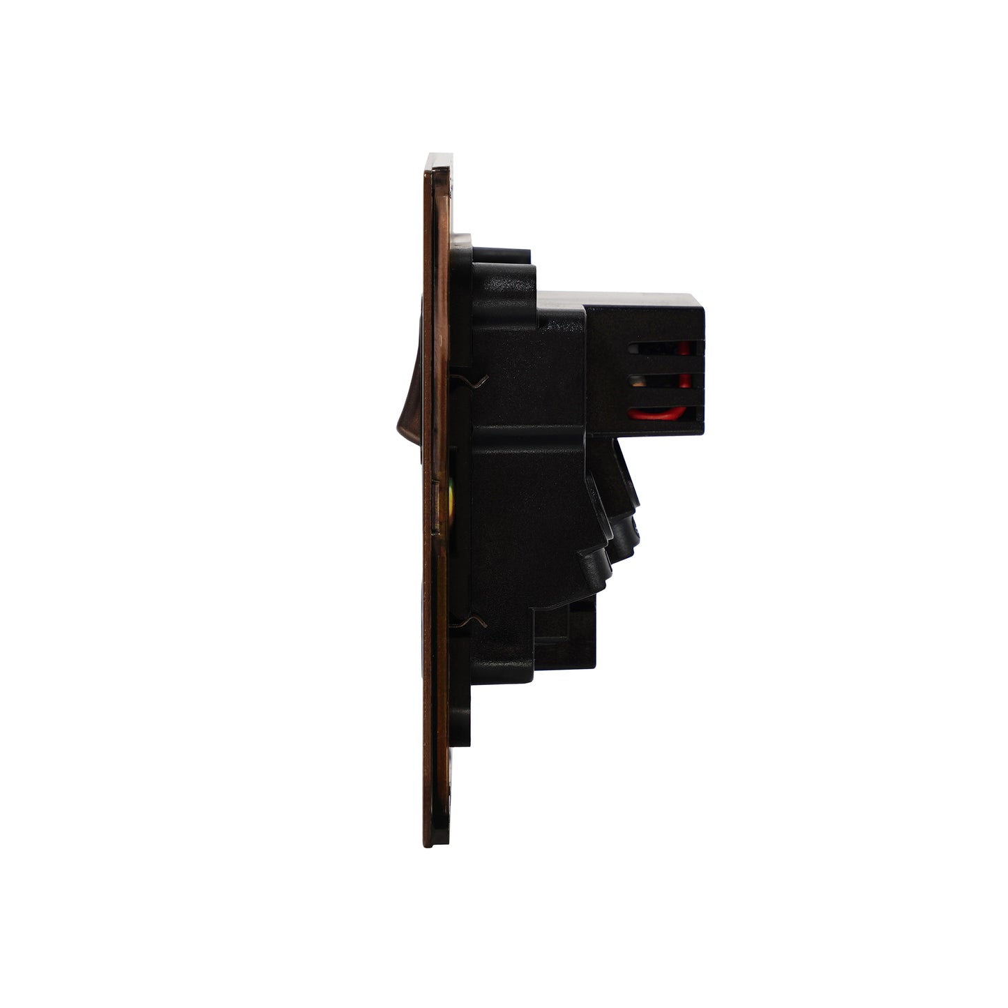 Single UK Socket 13A – On/Off + 2USB – Stainless Steel