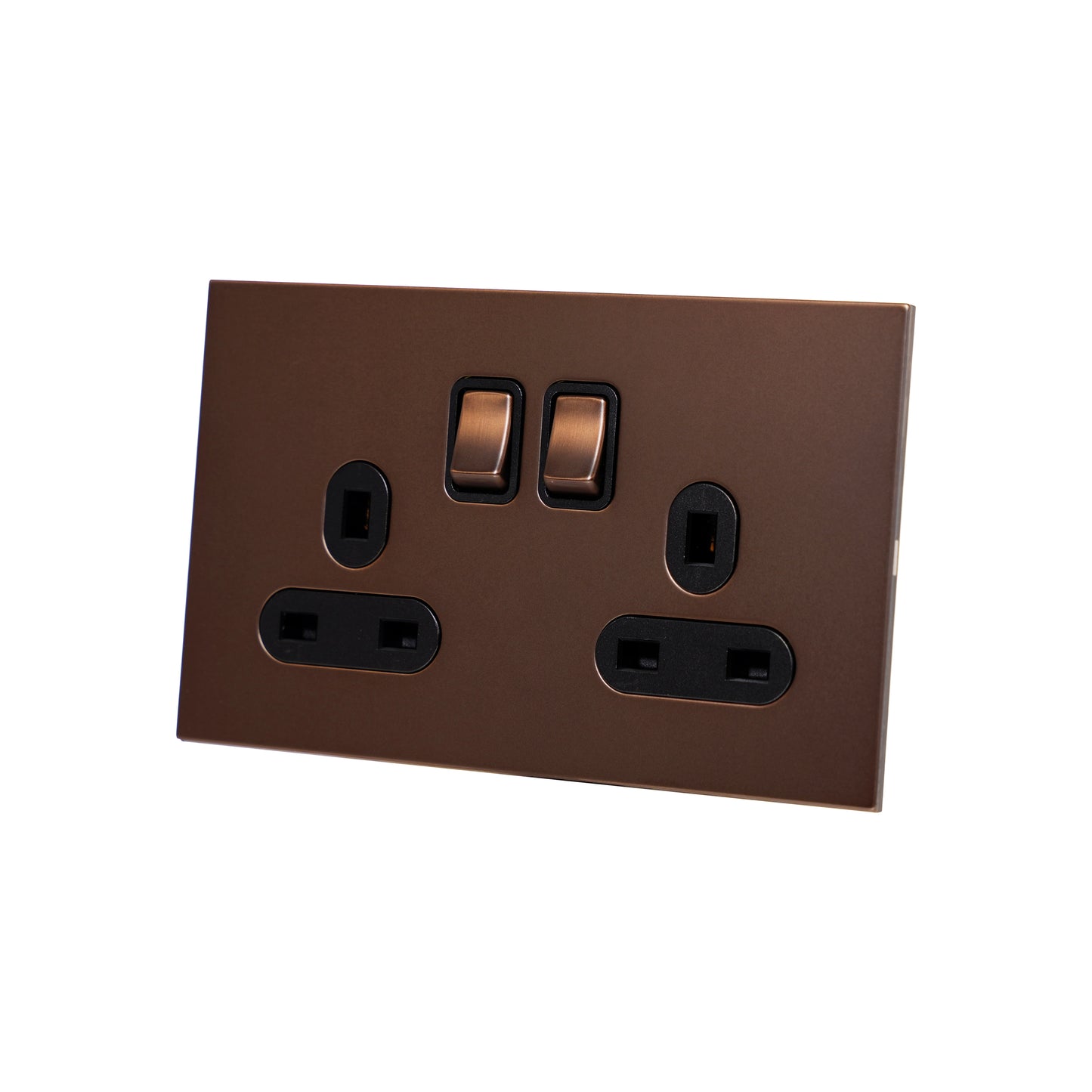 Double UK Socket 13A – On/Off – Stainless Steel