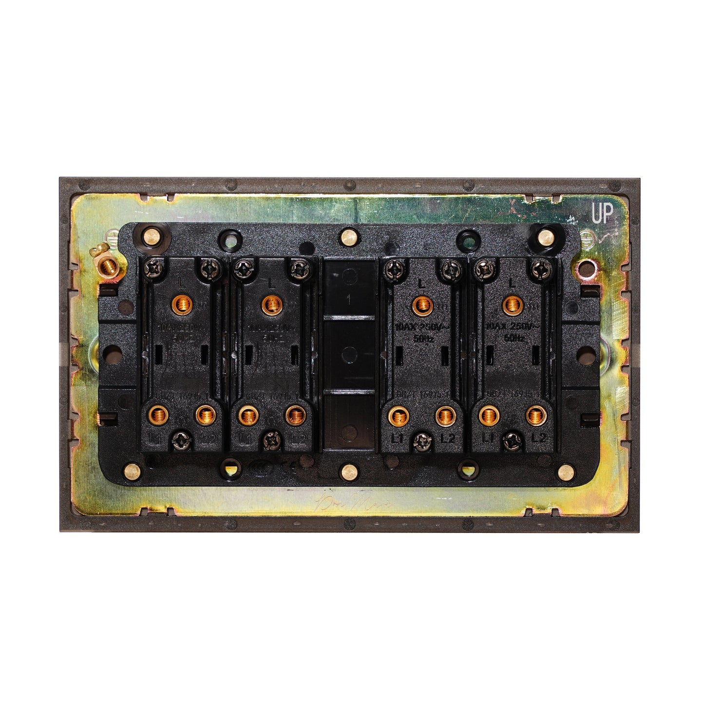 4 Gang 2 Way Switch (148) – Rocker Button – Stainless Steel