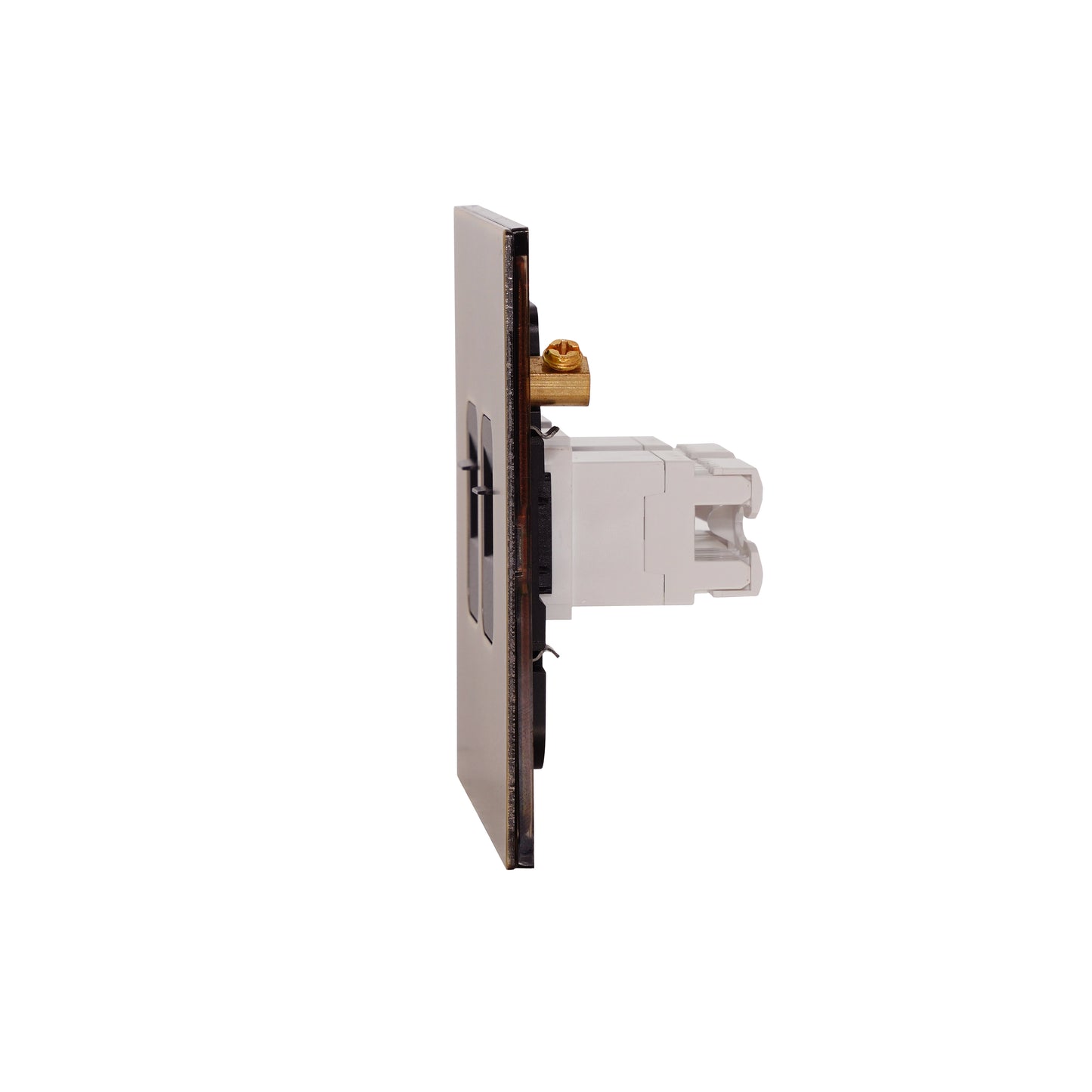 Double Computer Socket – (RJ45/CAT6) – Stainless Steel