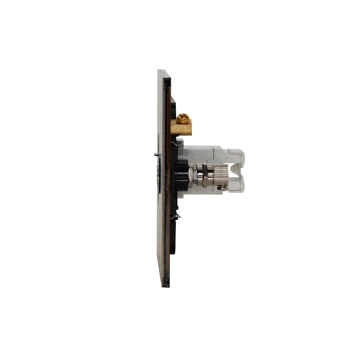 TV + Computer Socket – Stainless Steel