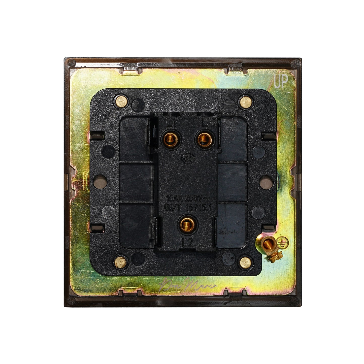 Door Bell Switch - Plain Toggle - Stainless Steel / Copper