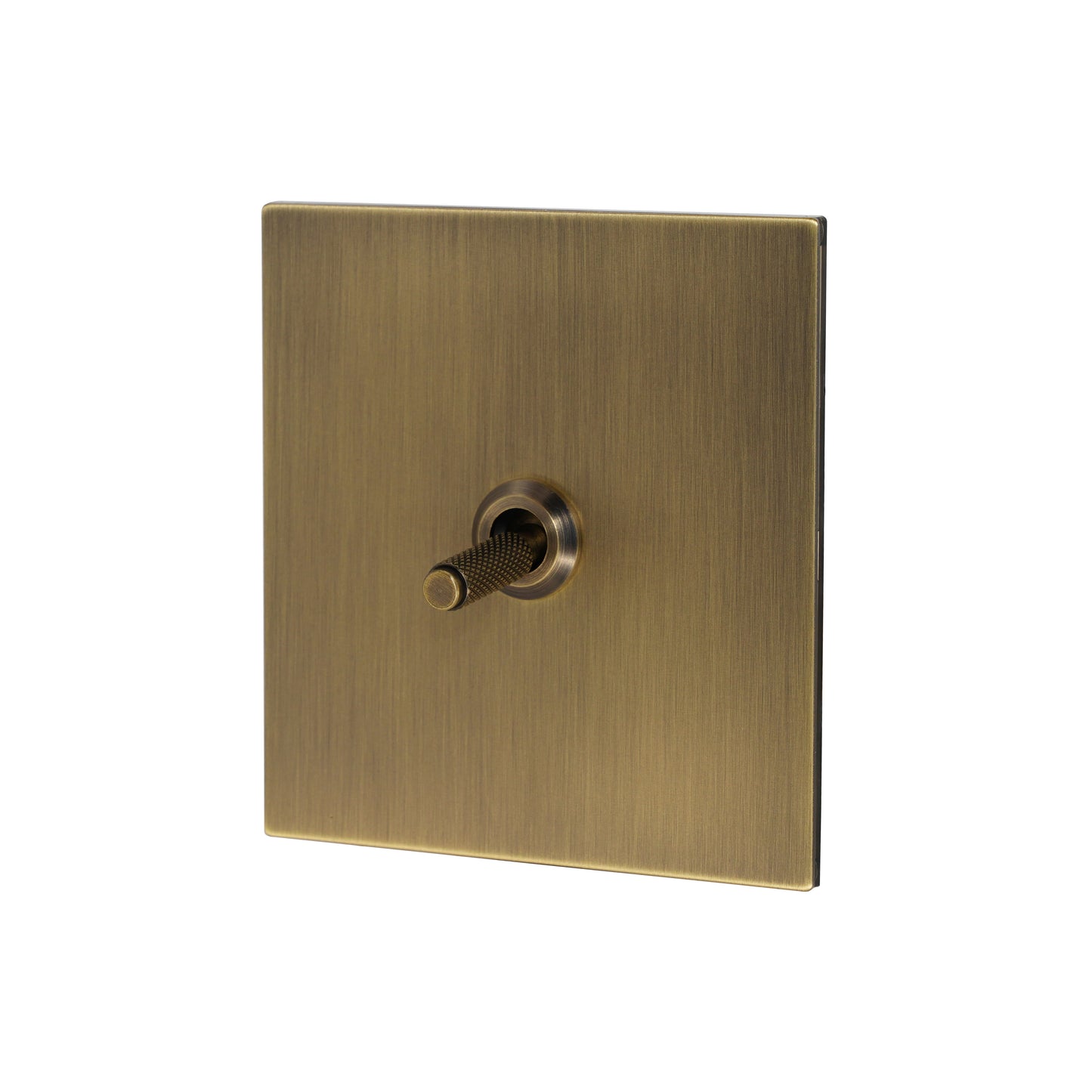 1 Gang 2 Way Switch – Knurled Toggle – Stainless Steel / Copper