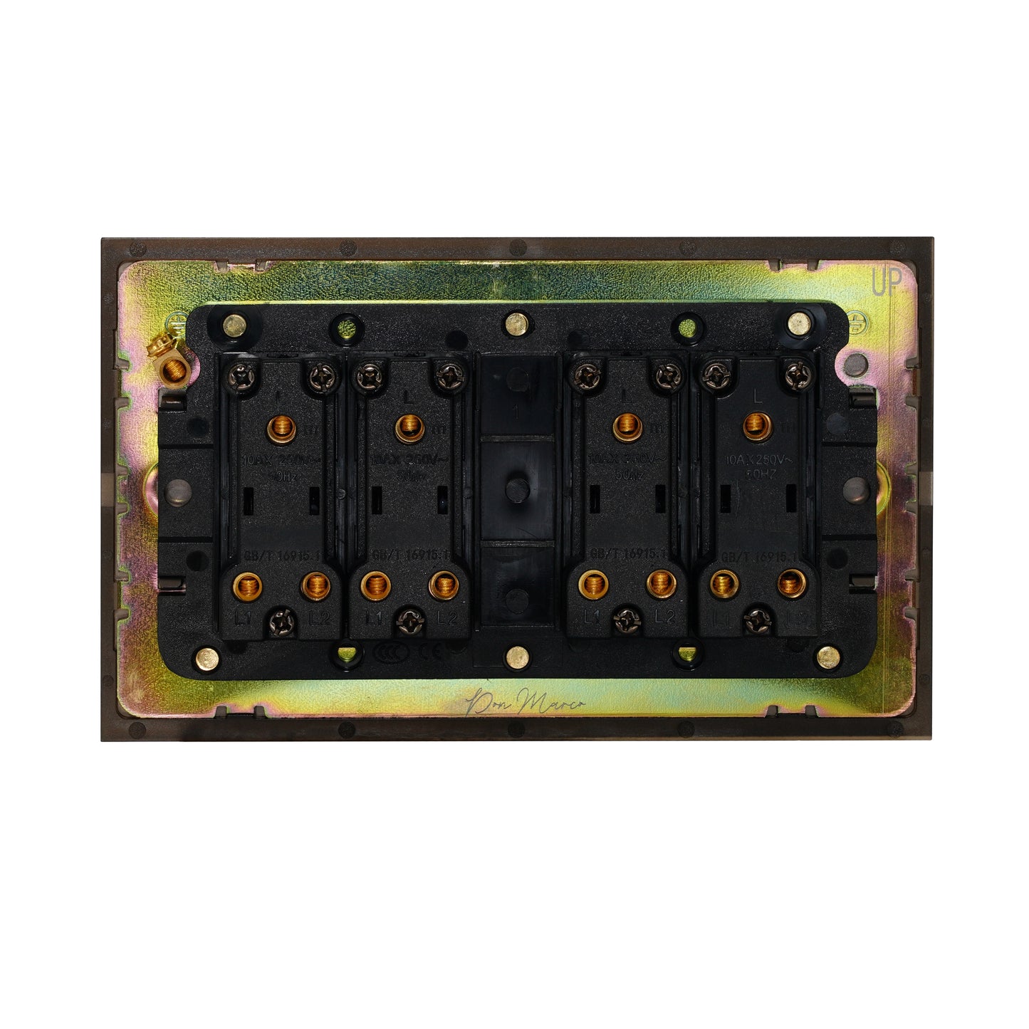 4 Gang 2 Way Switch (148) – Rocker Button – Stainless Steel