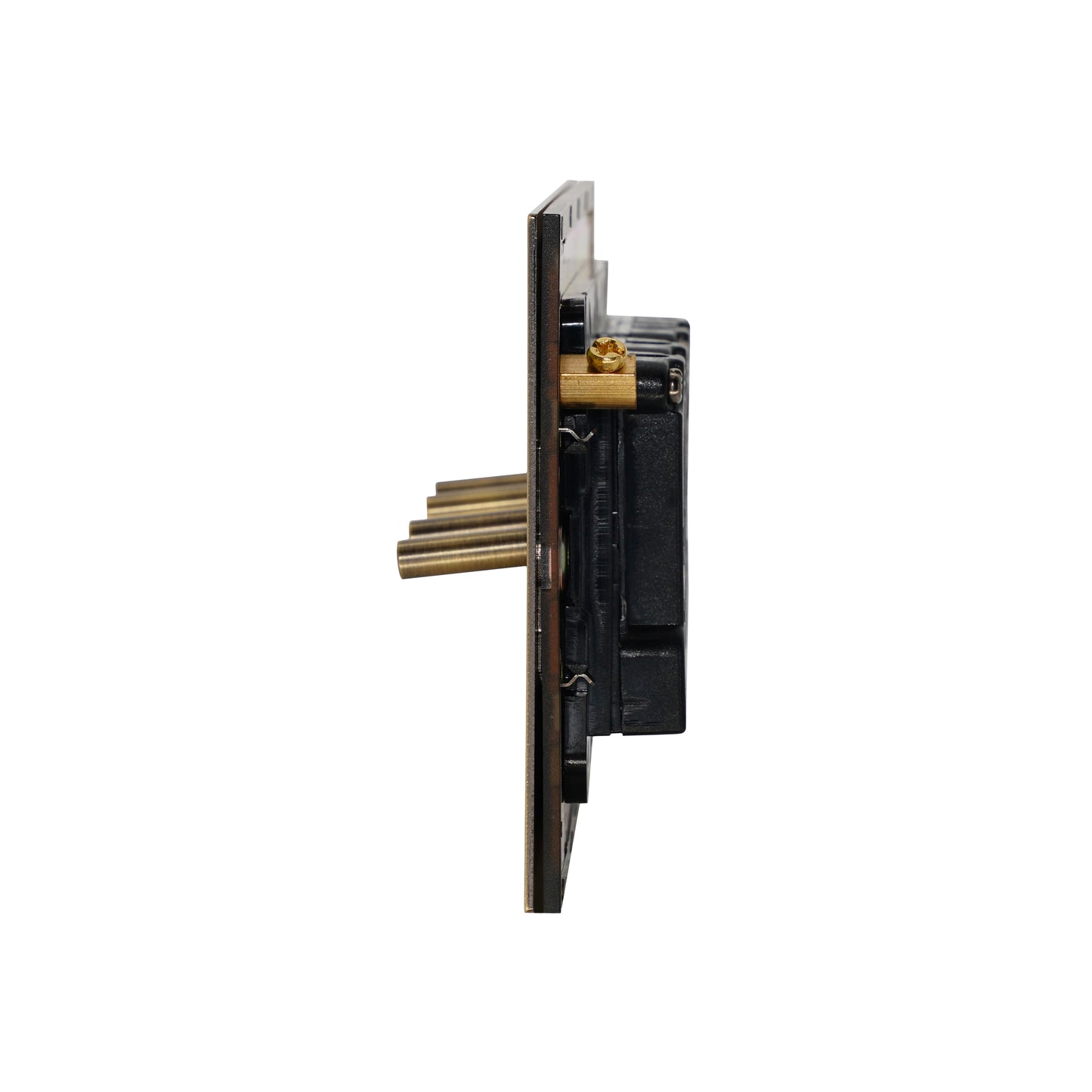 4 Gang 2 Way Switch (148) – Plain Toggle – Stainless Steel / Copper