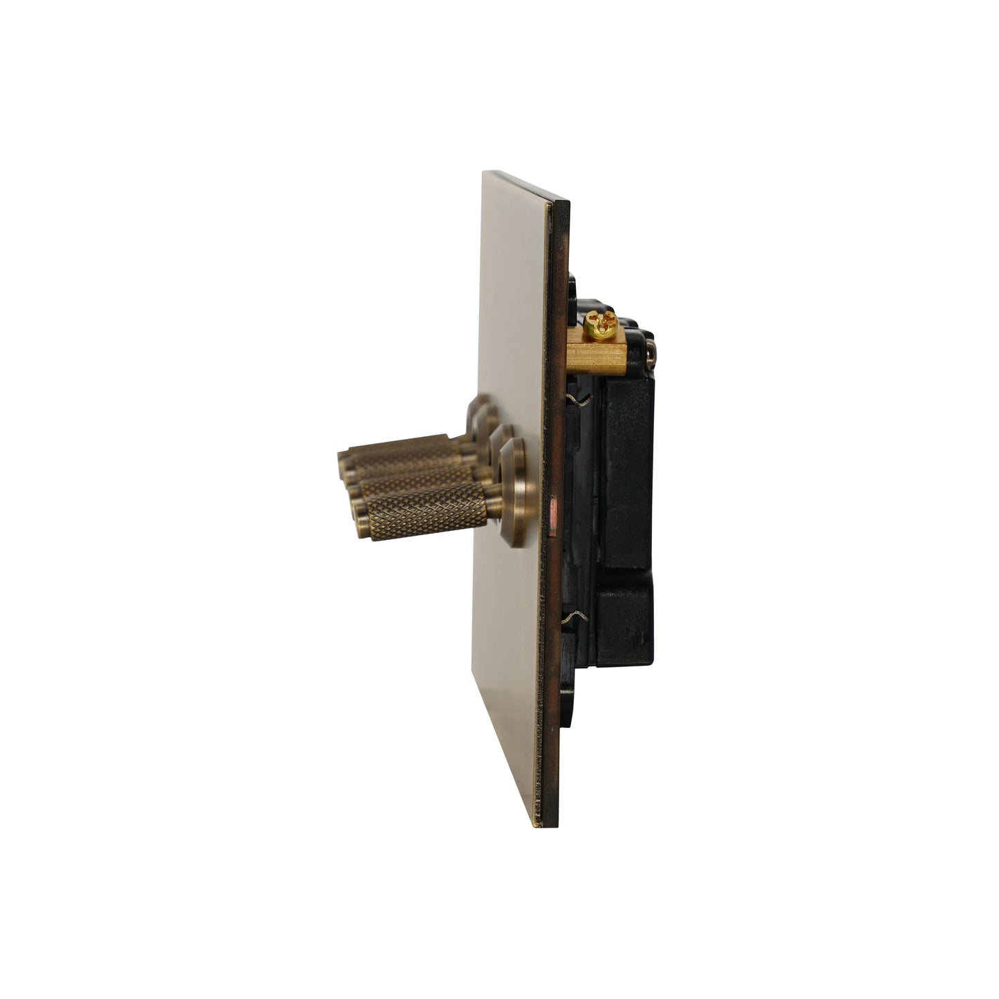 4 Gang 2 Way Switch (148) – Knurled Toggle – Stainless Steel / Copper