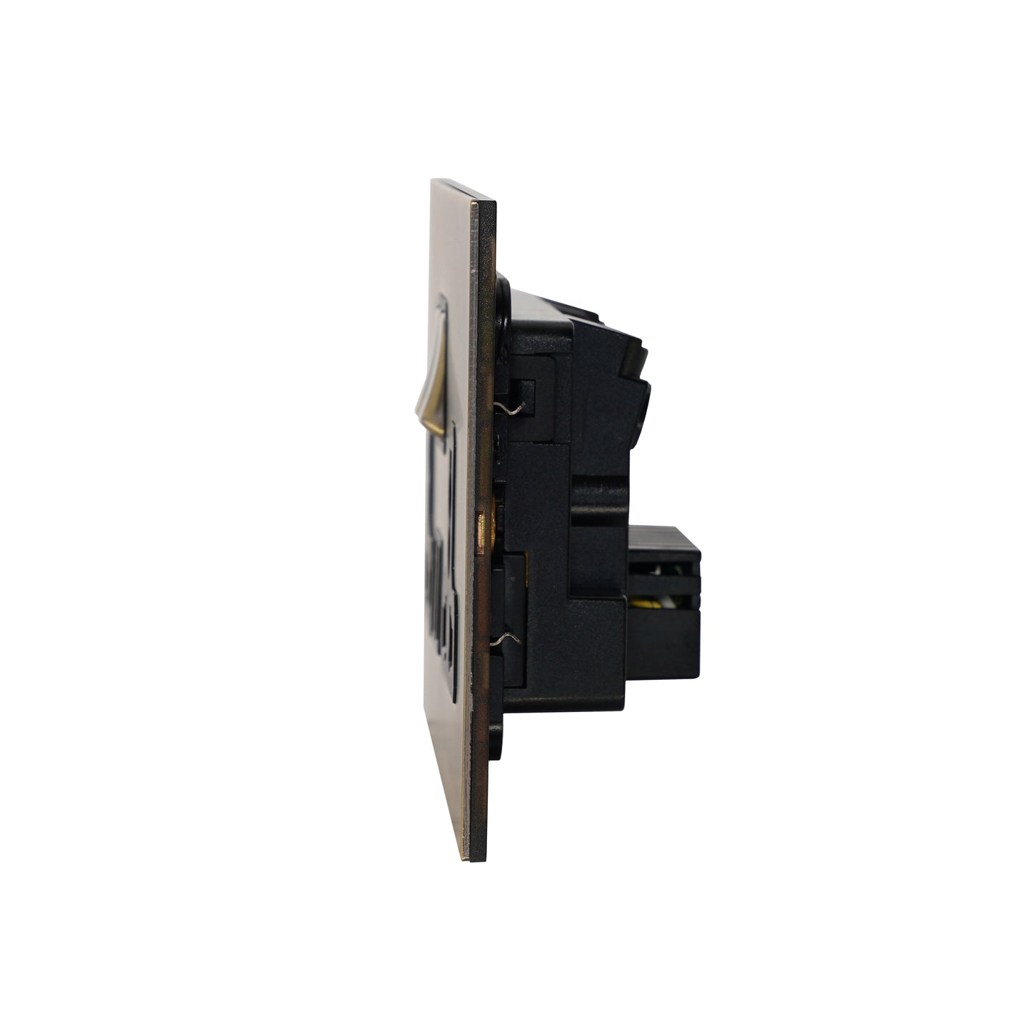 Double MF Socket 13A – On/Off + USB + Type-C – Stainless Steel