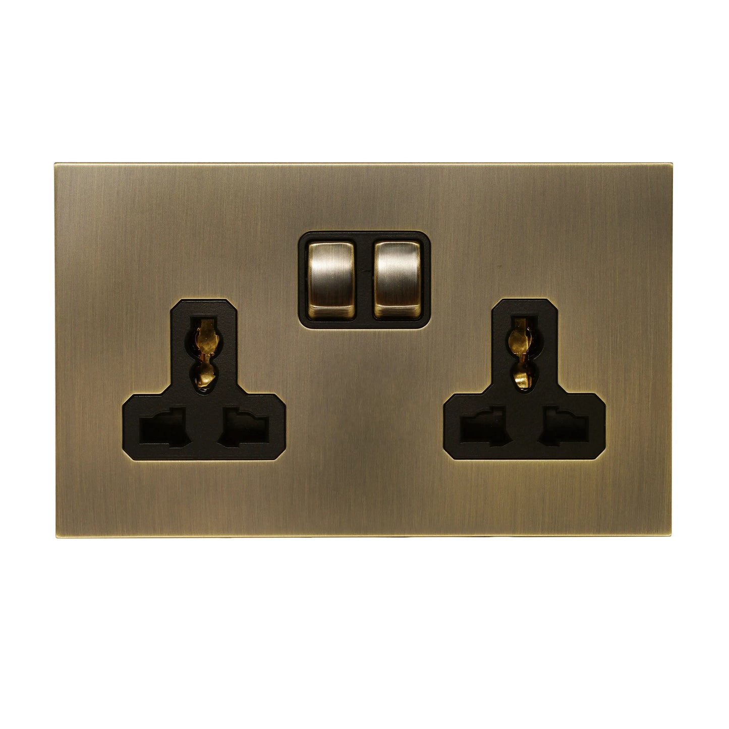 Double MF Socket 13A – On/Off – Stainless Steel