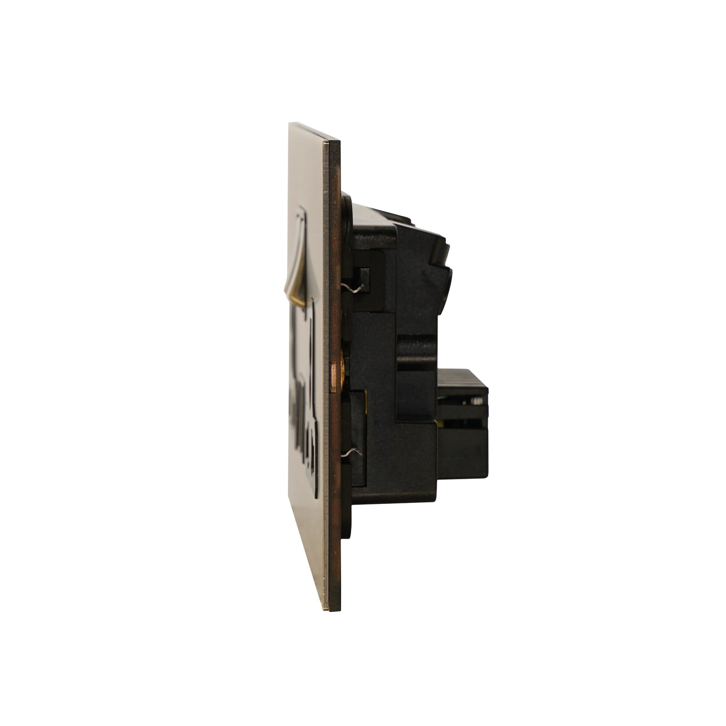 Double MF Socket 13A – On/Off + 2 USB – Stainless Steel