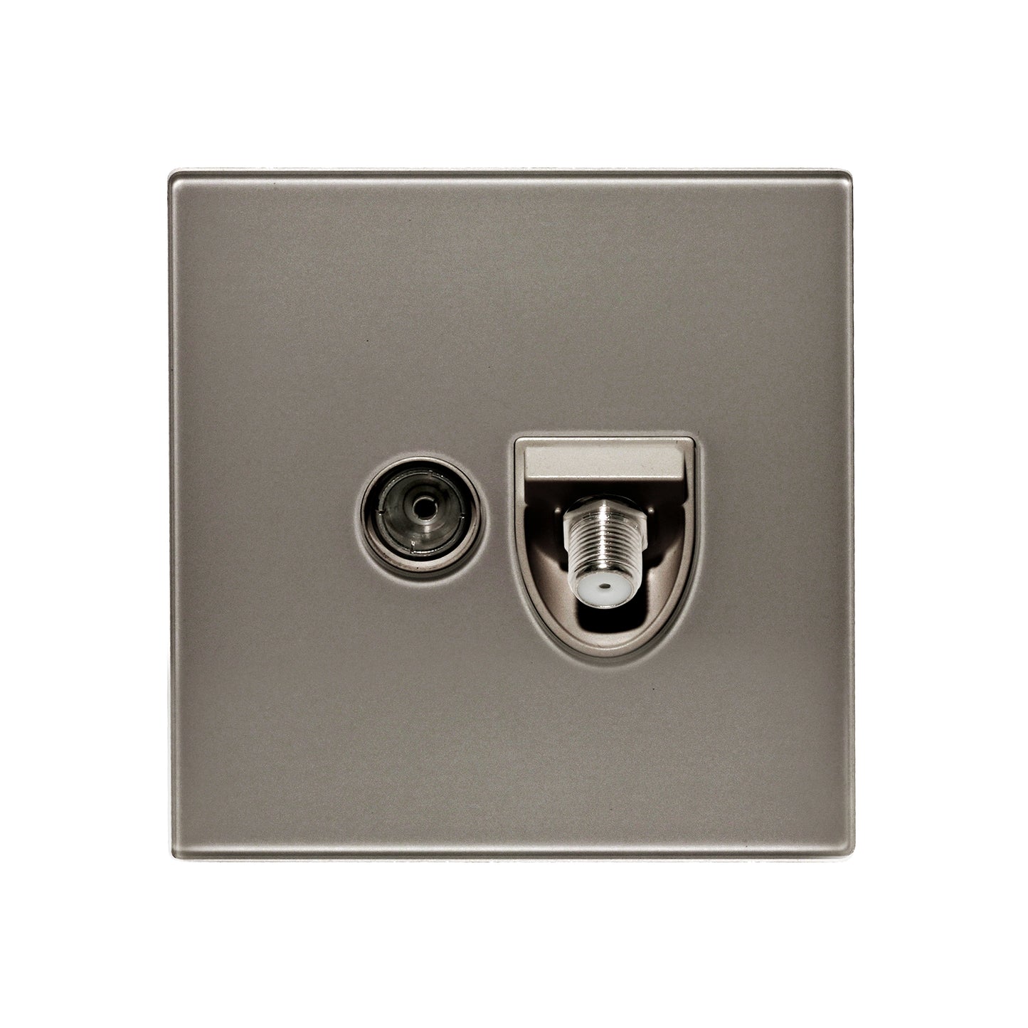 Satellite + TV Socket – Ultra Thin Acrylic Glass