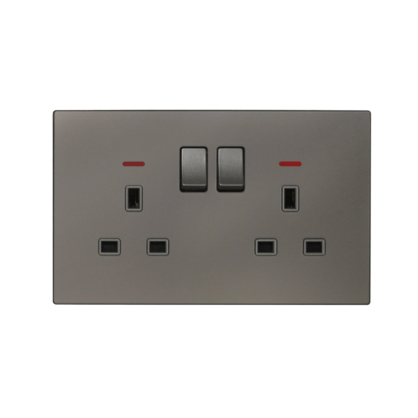 Double UK Socket 13A – Ultra Thin Acrylic Glass