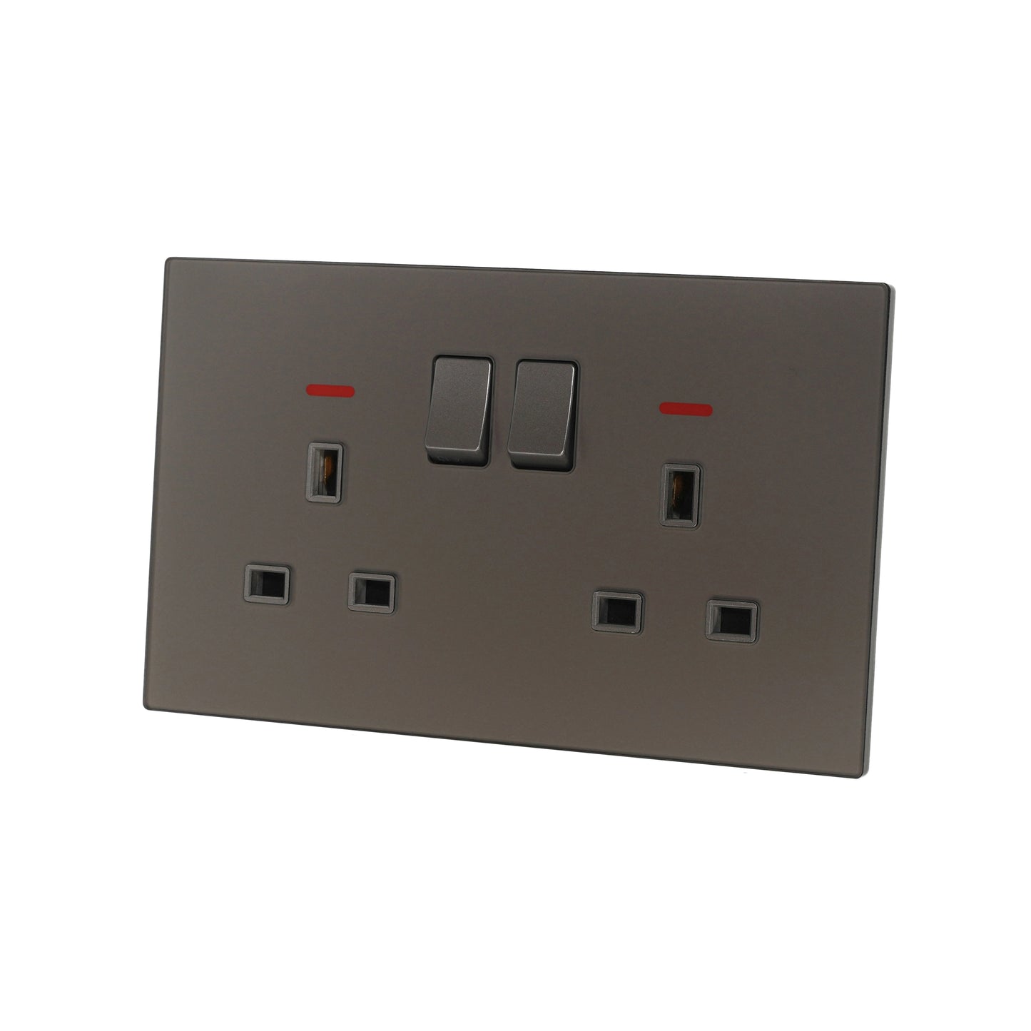 Double UK Socket 13A – Ultra Thin Acrylic Glass