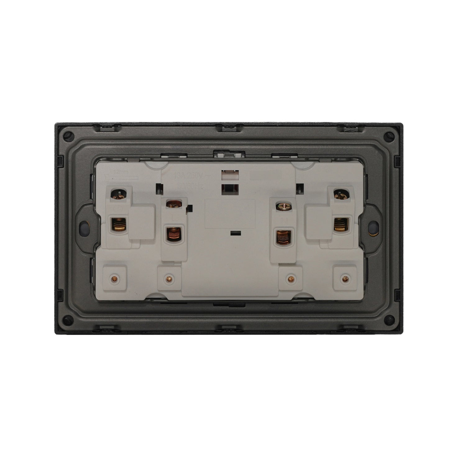 Double UK Socket 13A – Ultra Thin Acrylic Glass