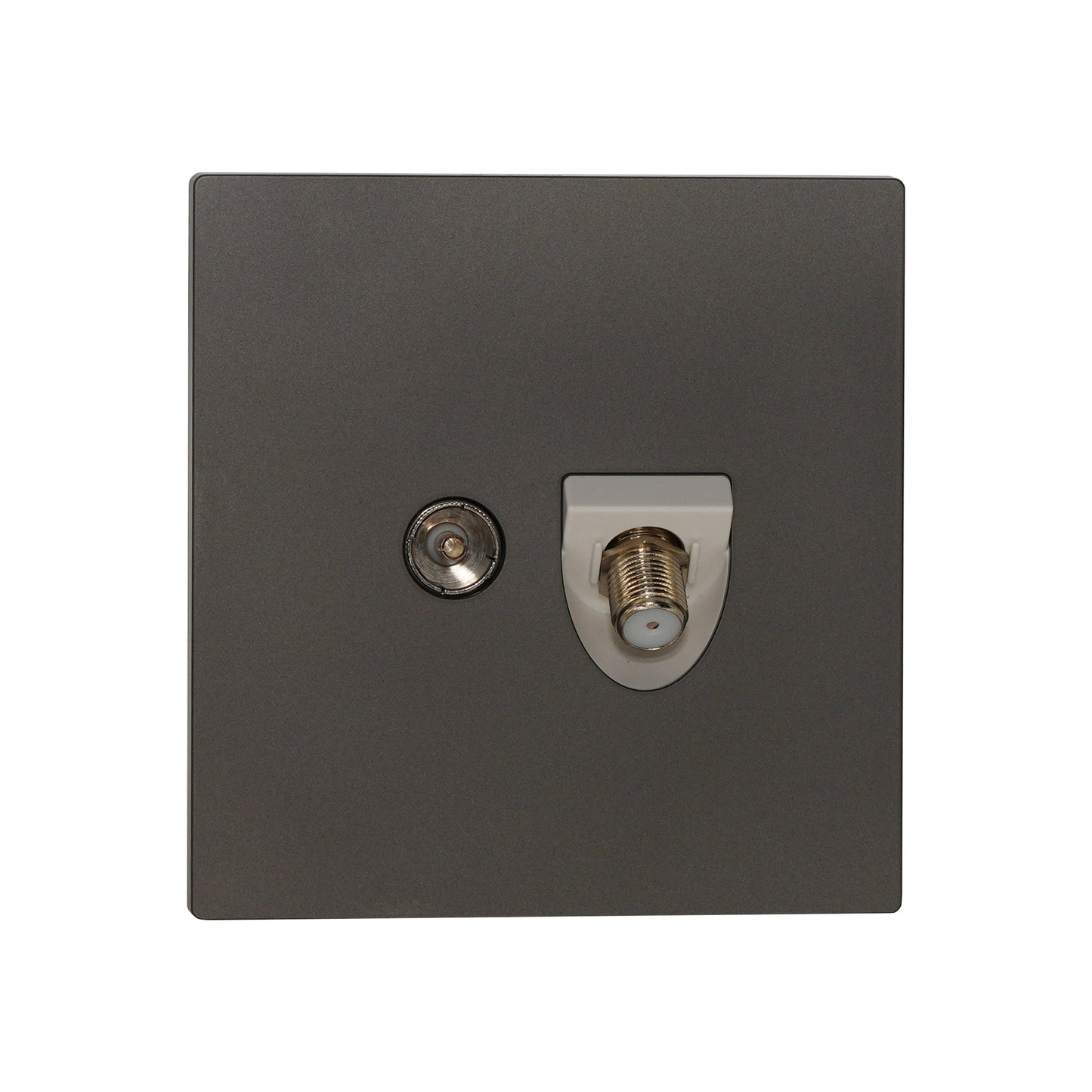 Satellite + TV Socket – Ultra Thin Plastic