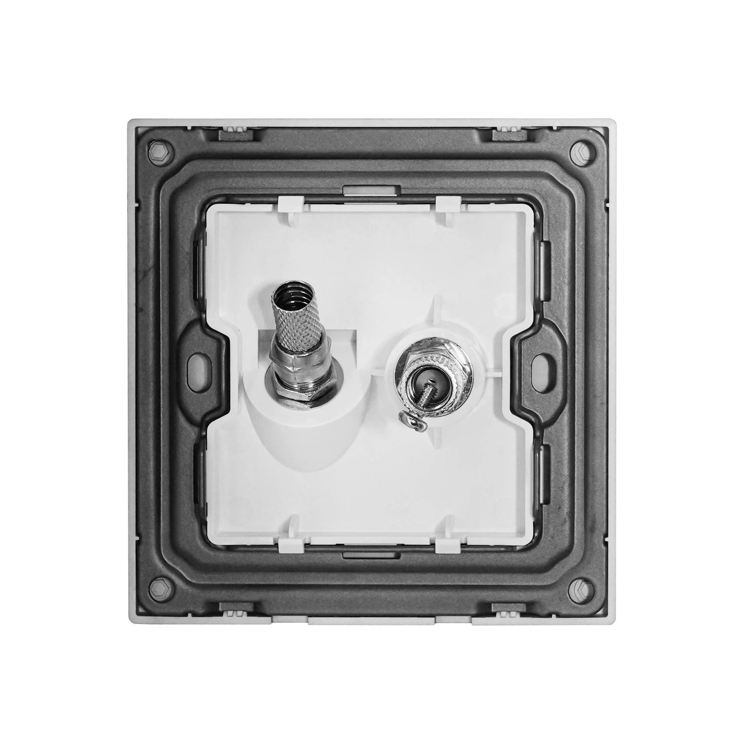 Satellite + TV Socket – Ultra Thin Plastic