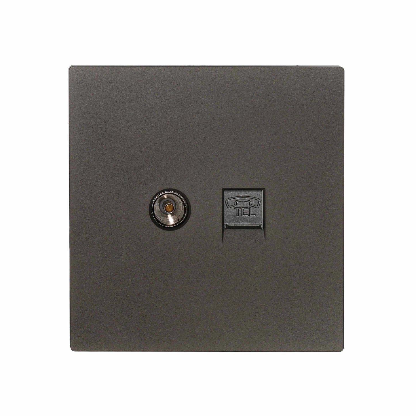 TV + Tel Socket – Ultra Thin Plastic