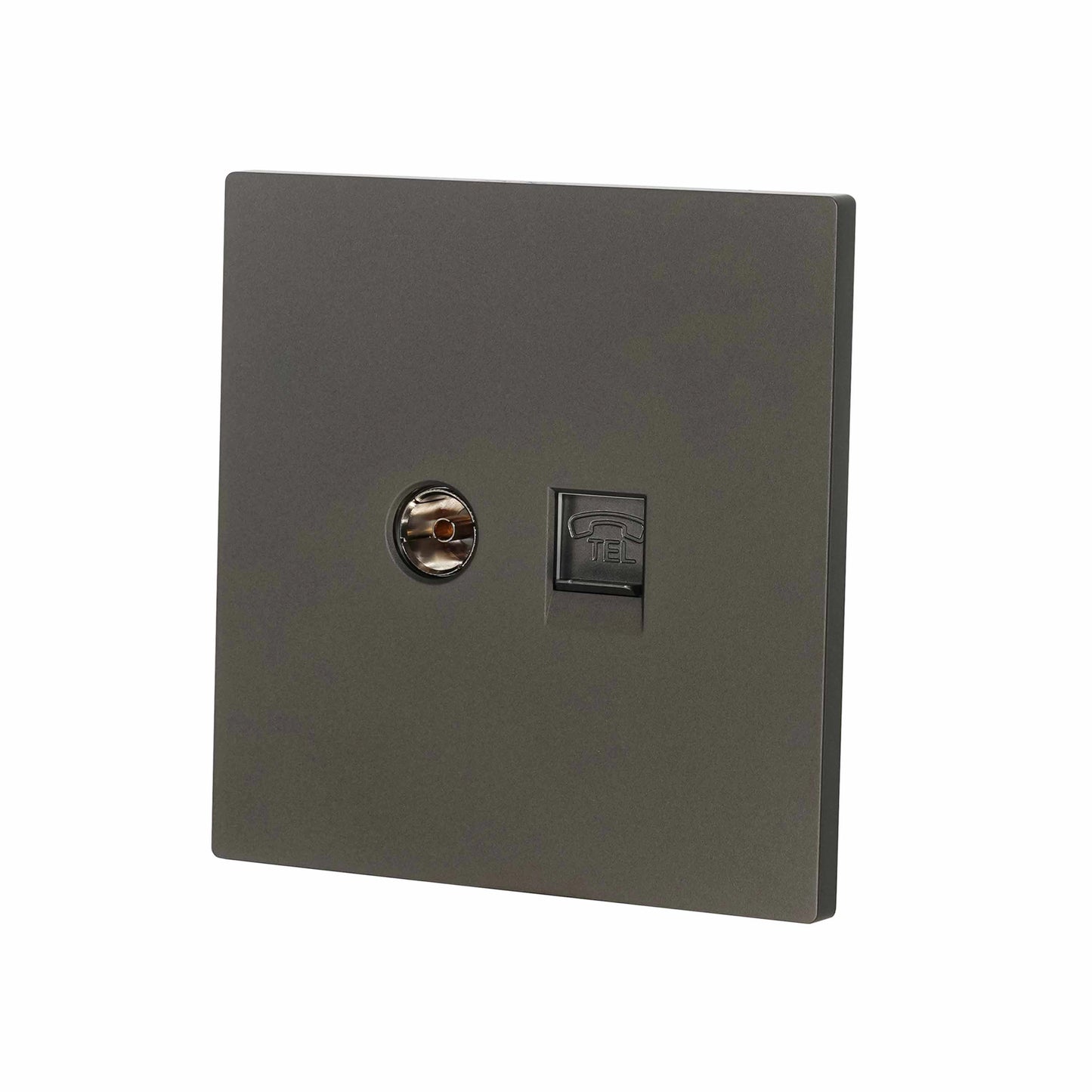 TV + Tel Socket – Ultra Thin Plastic