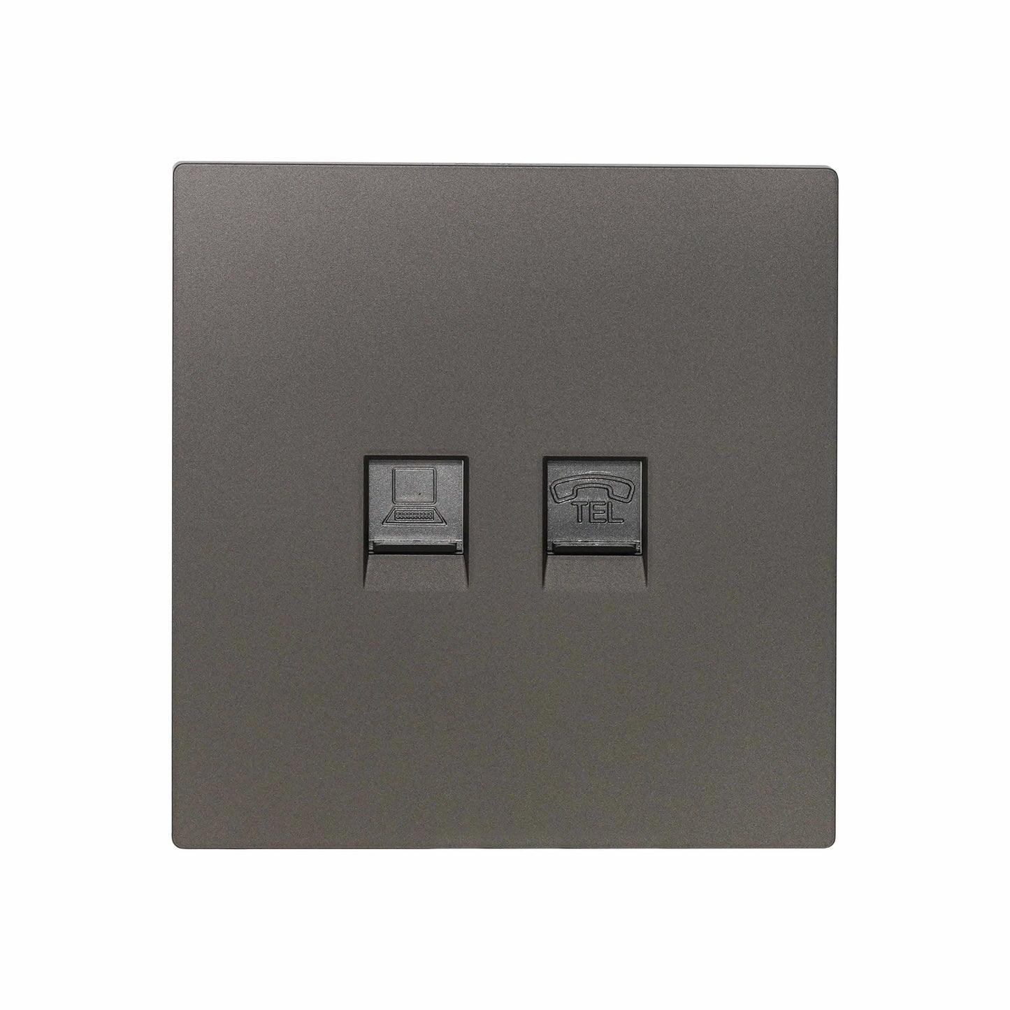 Computer + Tel Socket – (RJ45/CAT6) / RJ11 – Ultra Thin Plastic