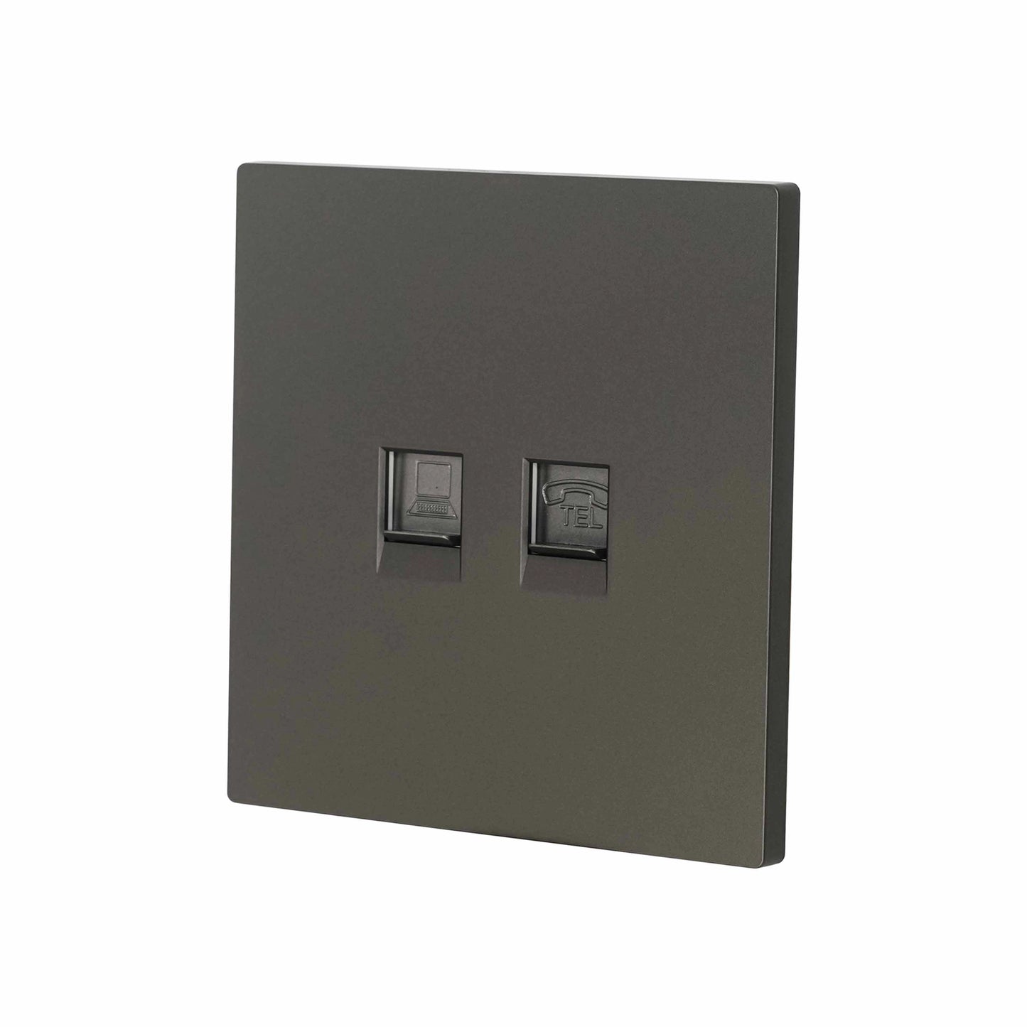 Computer + Tel Socket – (RJ45/CAT6) / RJ11 – Ultra Thin Plastic