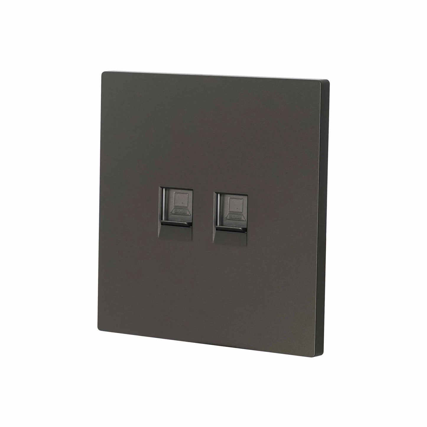 Double Computer Socket – (RJ45/CAT6) – Ultra Thin Plastic