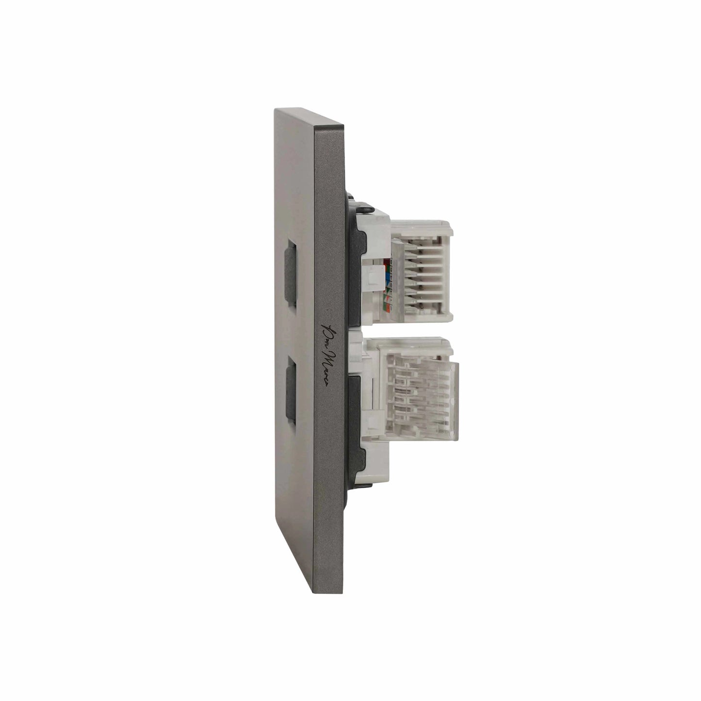 Computer + Tel Socket – (RJ45/CAT6) / RJ11 – Ultra Thin Plastic