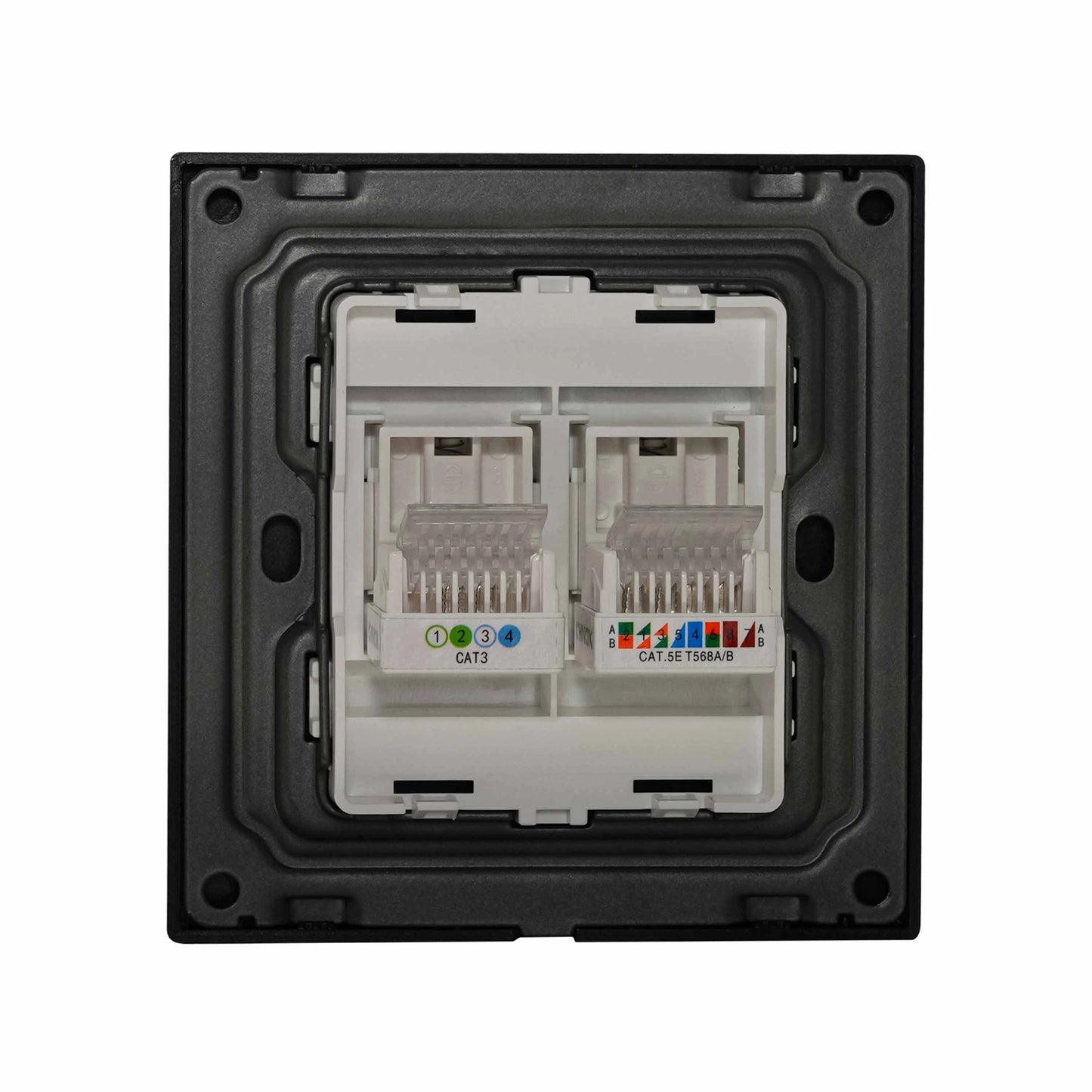 Computer + Tel Socket – (RJ45/CAT6) / RJ11 – Ultra Thin Plastic