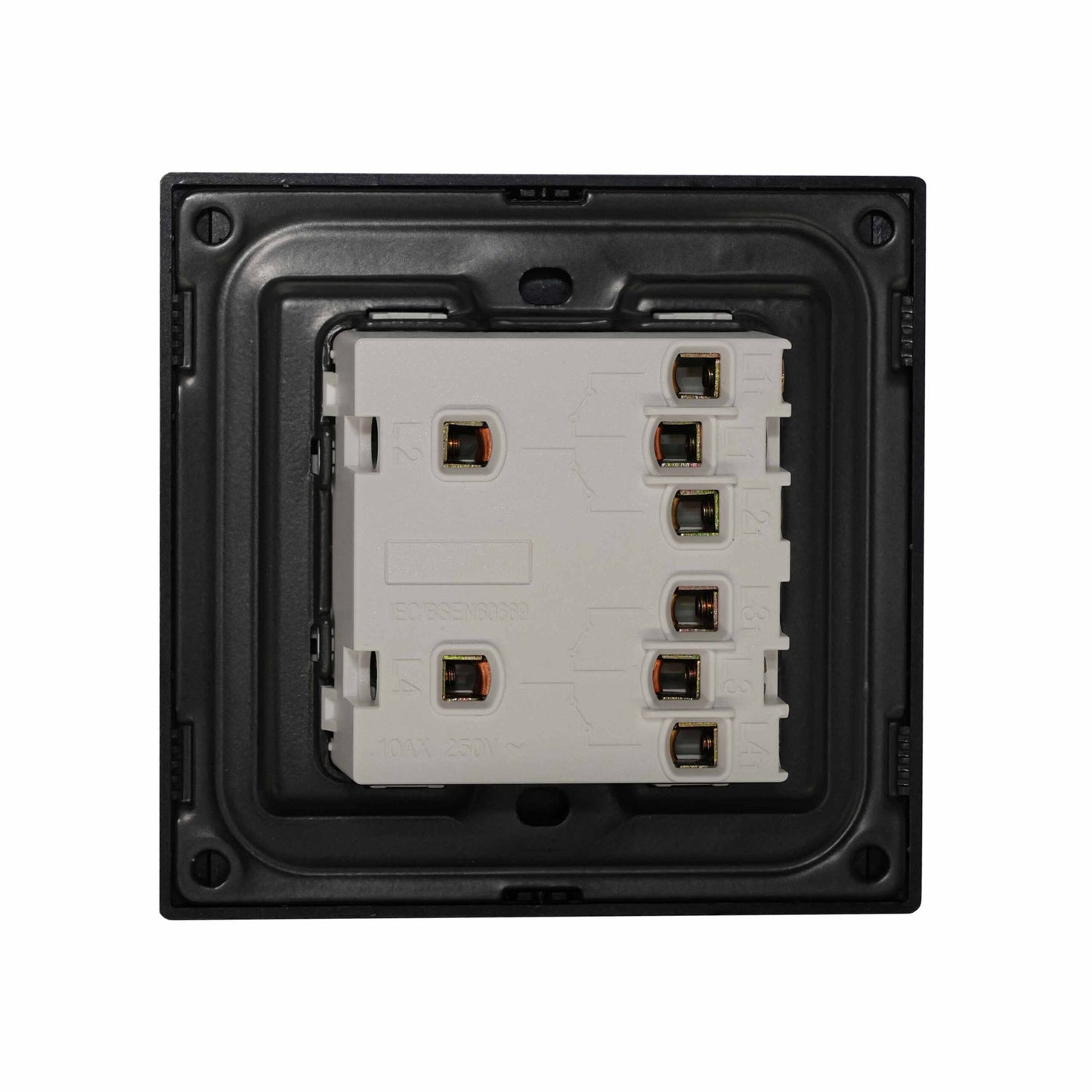 4 Gang 1 Way Switch – Ultra Thin Plastic