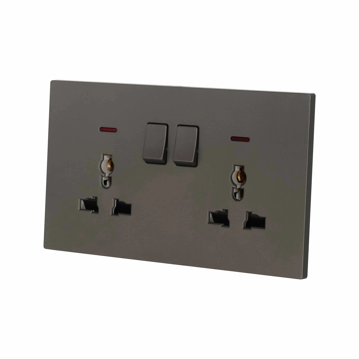 Double UK Socket 13A – Ultra Thin Plastic