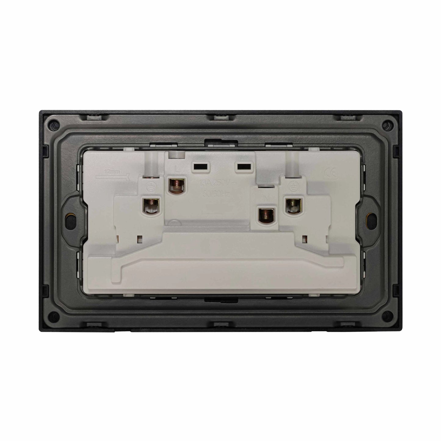 Double UK Socket 13A – Ultra Thin Plastic