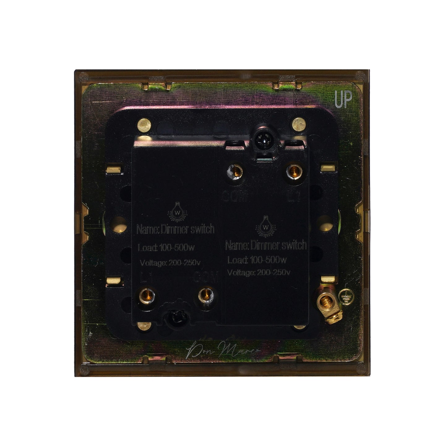 Double Light Dimmer – 2 x 500W Each – Stainless Steel