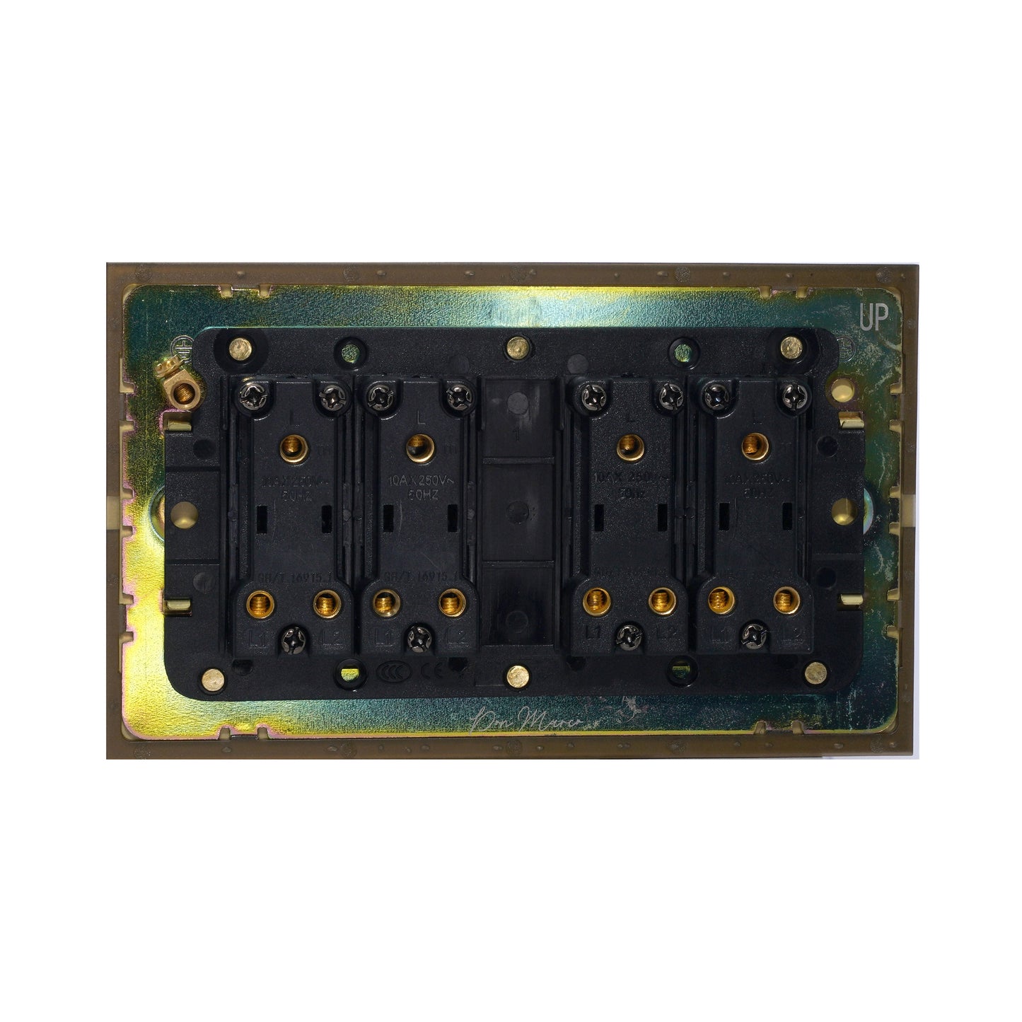 4 Gang 2 Way Switch (148) – Rocker Button – Stainless Steel