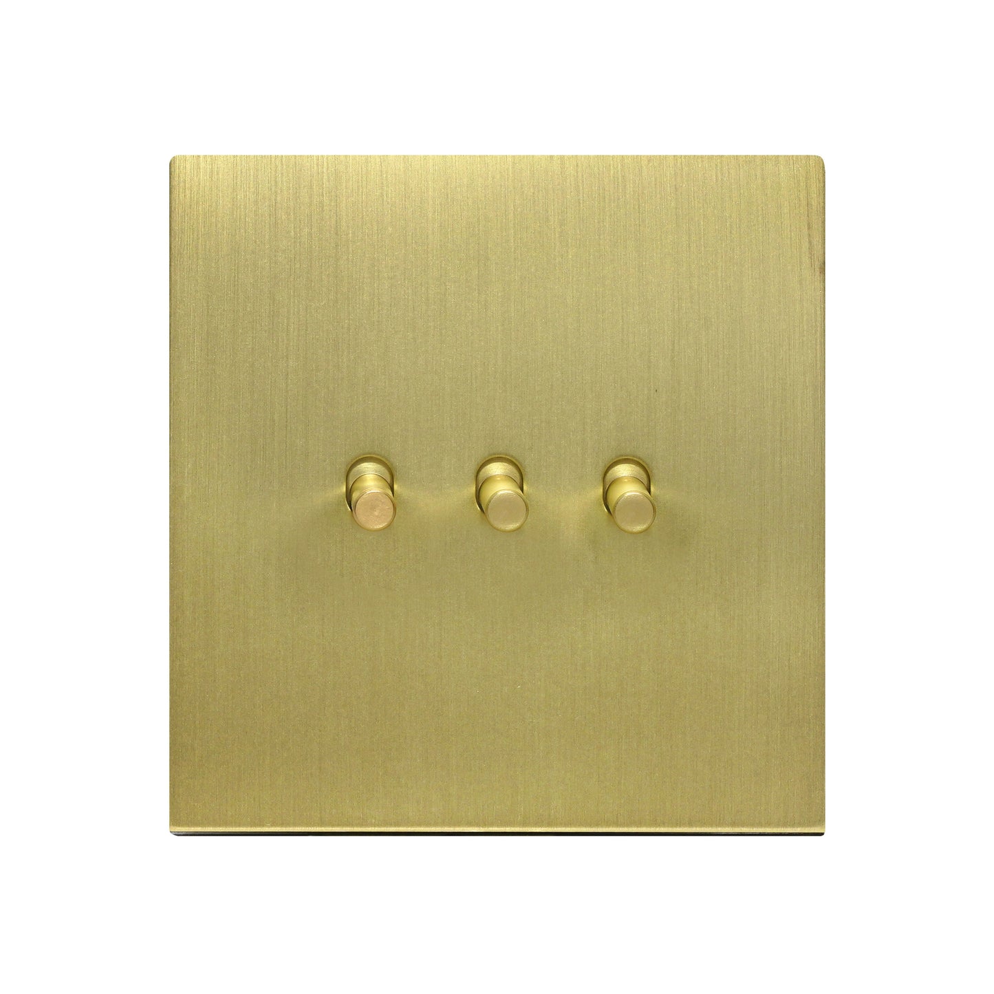 3 Gang 2 Way Switch – Plain Toggle – Stainless Steel / Copper