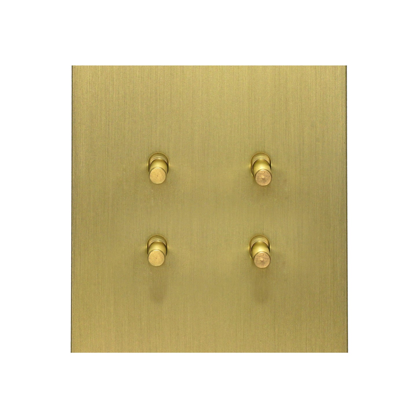 4 Gang 2 Way Switch (86) – Plain Toggle – Stainless Steel / Copper