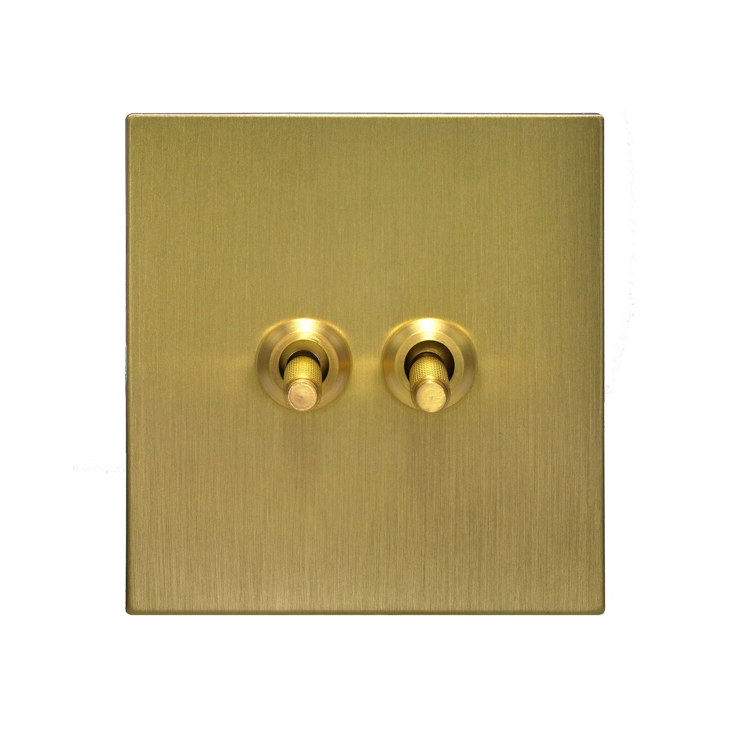2 Gang Intermediate Switch – Knurled Toggle – Stainless Steel / Copper