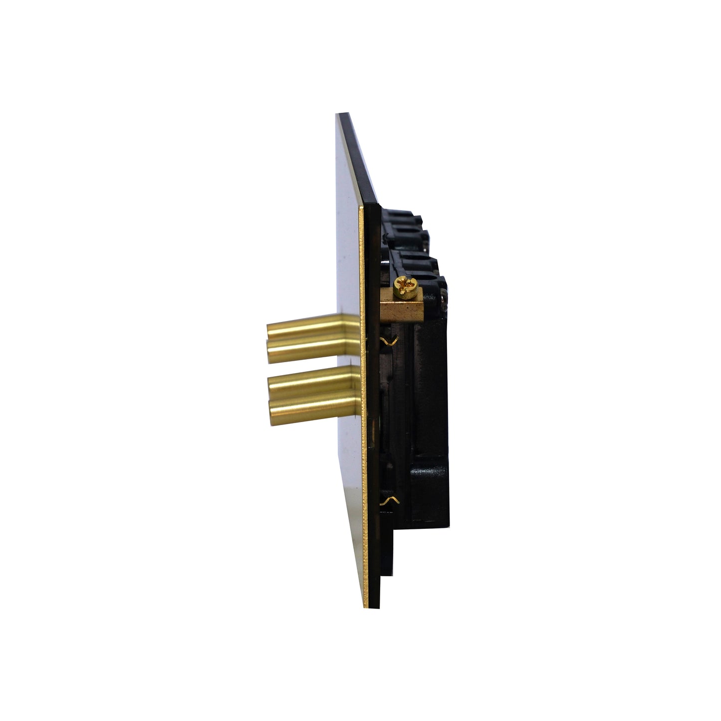 4 Gang 2 Way Switch (148) – Plain Toggle – Stainless Steel / Copper
