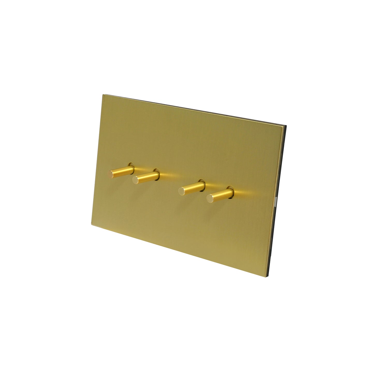 4 Gang 2 Way Switch (148) – Plain Toggle – Stainless Steel / Copper