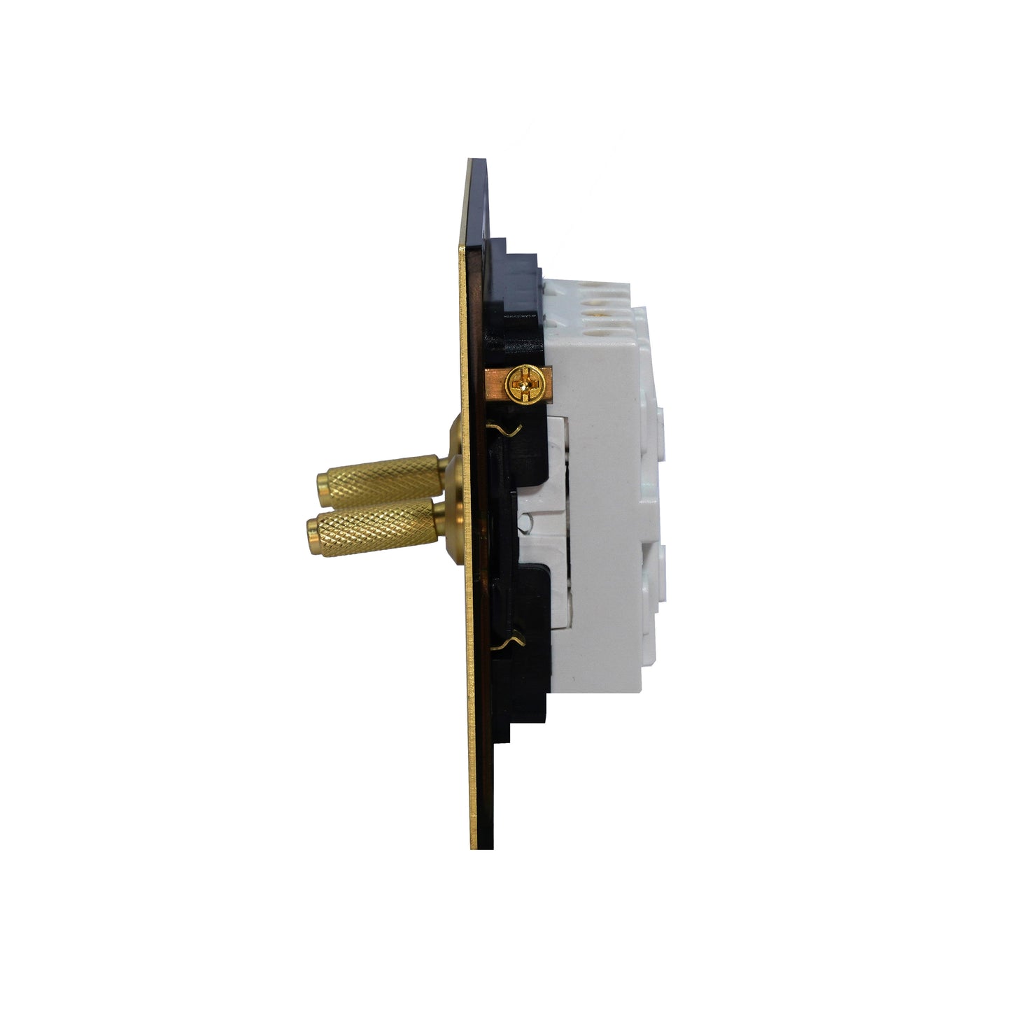 2 Gang Intermediate Switch – Knurled Toggle – Stainless Steel / Copper