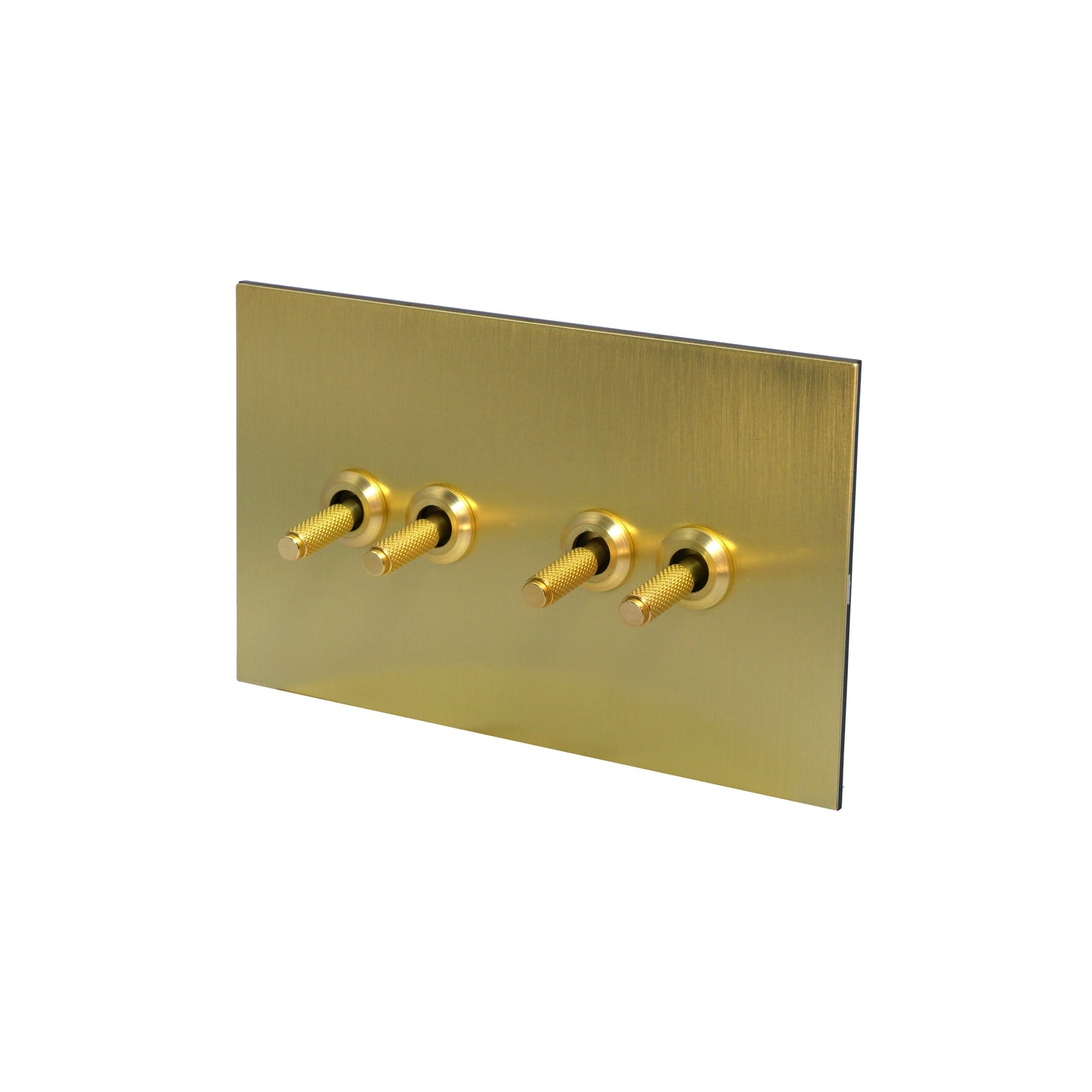 4 Gang 2 Way Switch (148) – Knurled Toggle – Stainless Steel / Copper