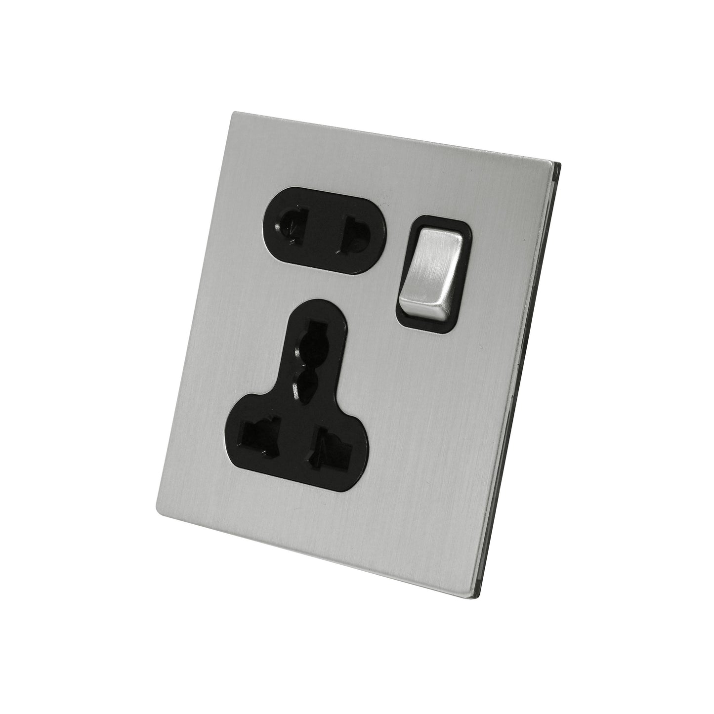 Single 5-Pin Socket 13A – On/Off – Stainless Steel