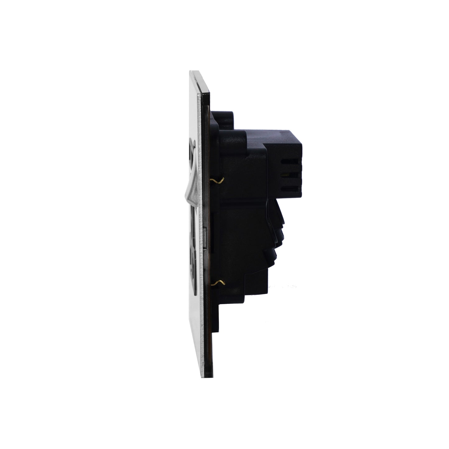 Single UK Socket 13A – On/Off + USB + Type-C – Stainless Steel